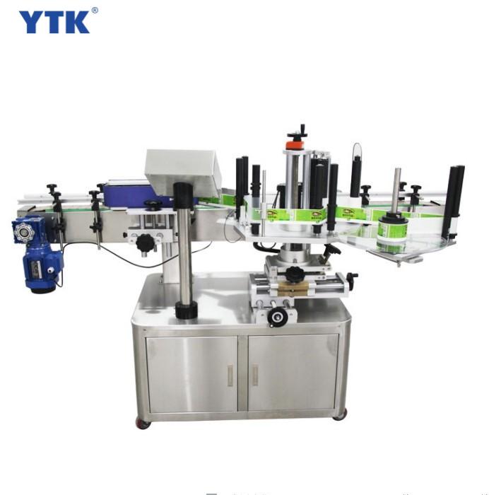 YTK-220 Full Automatic Round Bottle Labeling Double Size Hand Sanitizer Sticker Water Bottles Labeling Machine