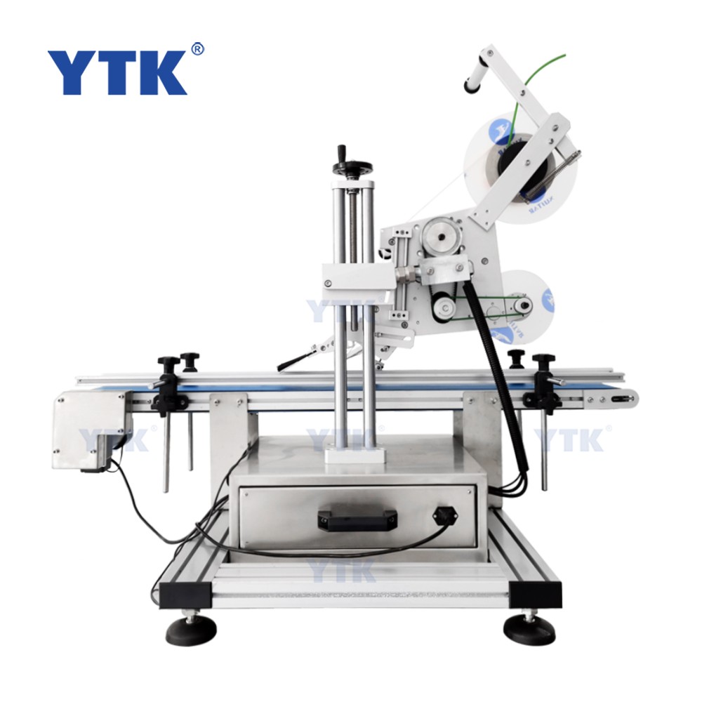 YTK-160 Automatic Tabletop Flat Surface Small Carton Box Labeling Machine For Square Bottles