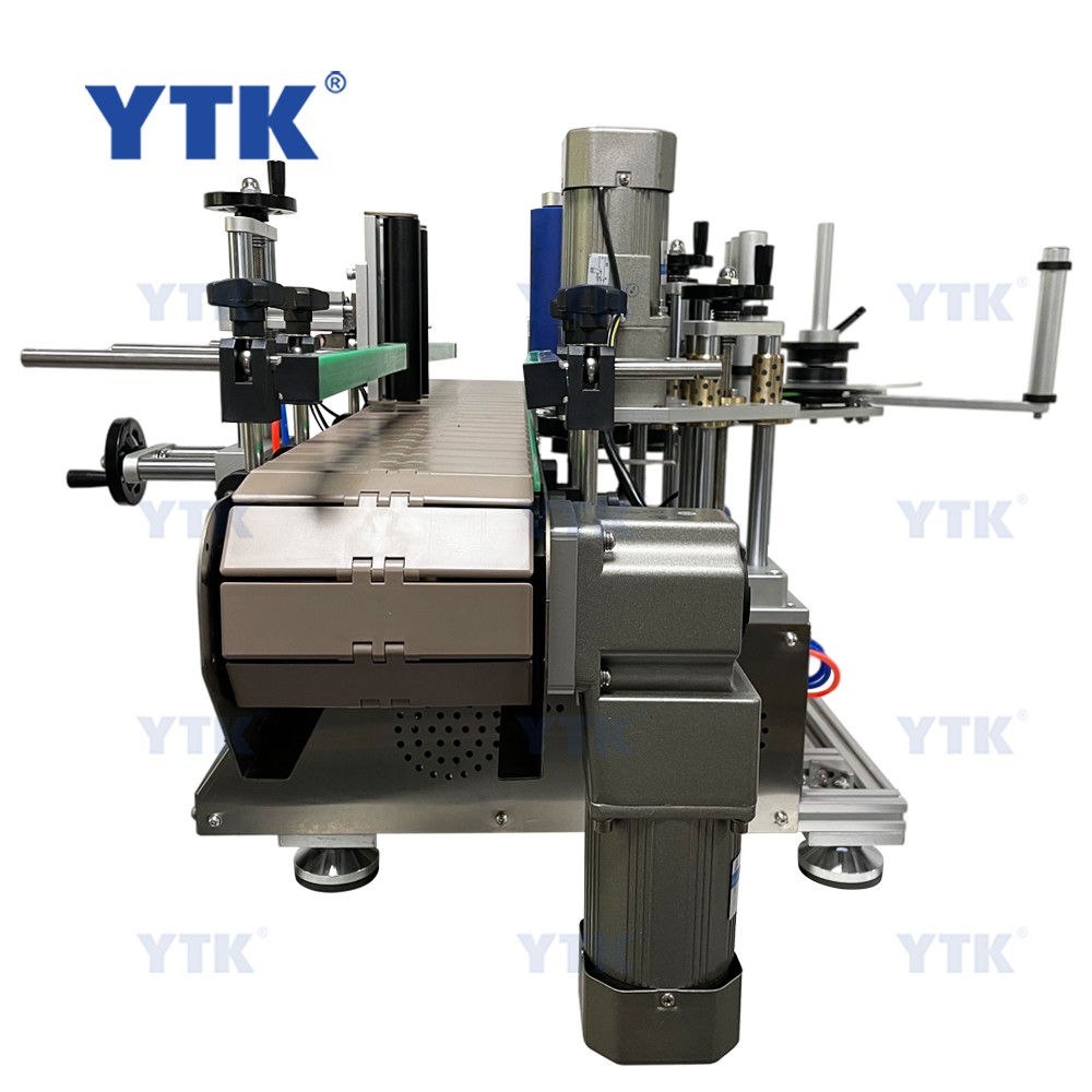 YTK-150C Bench Top Labeller Pet Jar Water Bottle Double Side Automatic Labeling Stickering Machine