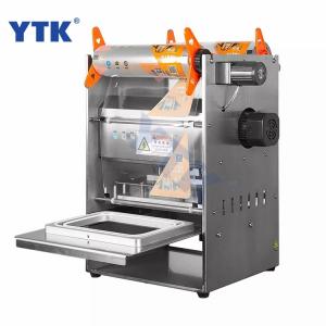 Fast Food Semi-automatic Hand Push Plastic Tray Sealing Machine For Takeaway Food Box Sealing Machine