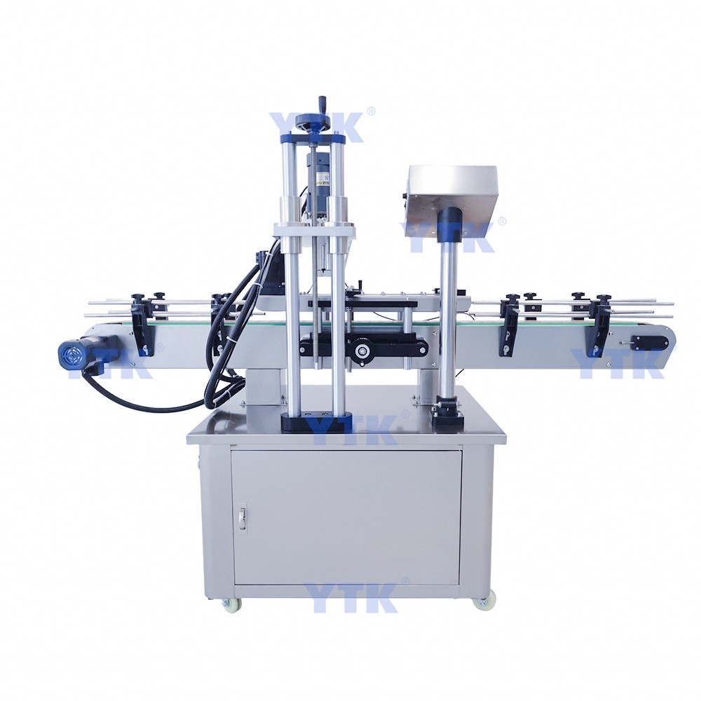 Automatic Shampoo Bottle Linear Capping Machine With Conveyor For Spray Bottle Pump Head Capping Machine 