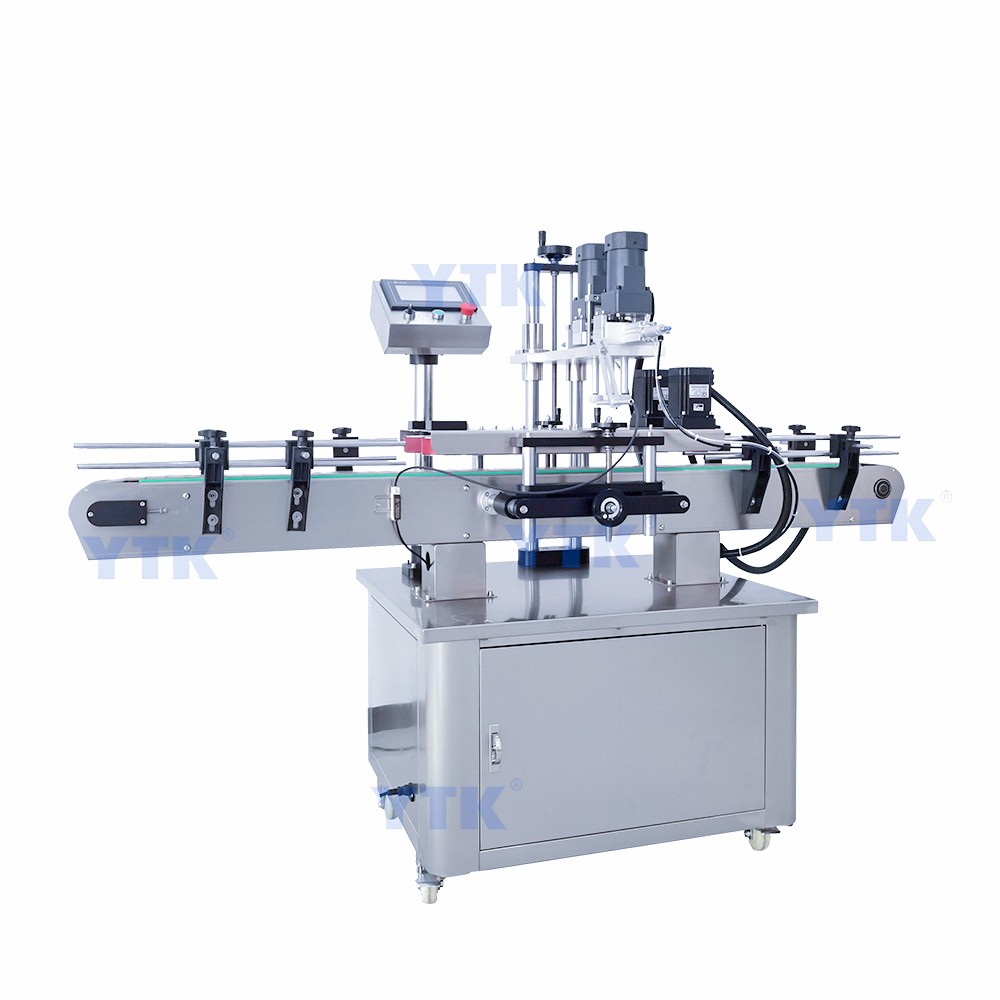 Automatic Shampoo Bottle Linear Capping Machine With Conveyor For Spray Bottle Pump Head Capping Machine 