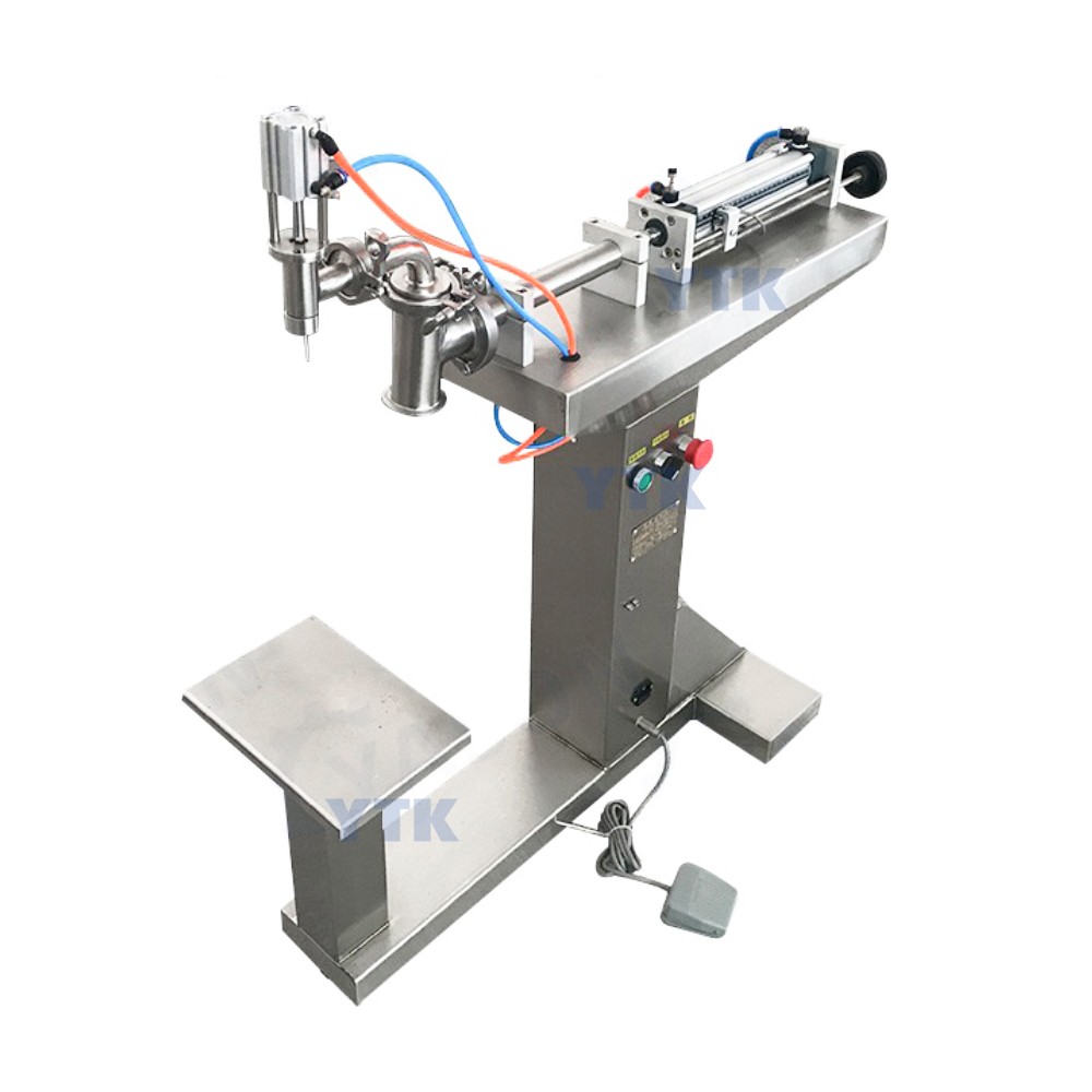 YTK-LYP1000 Semi-auto Floor Single Head Liquid Filling Machine For Small Business