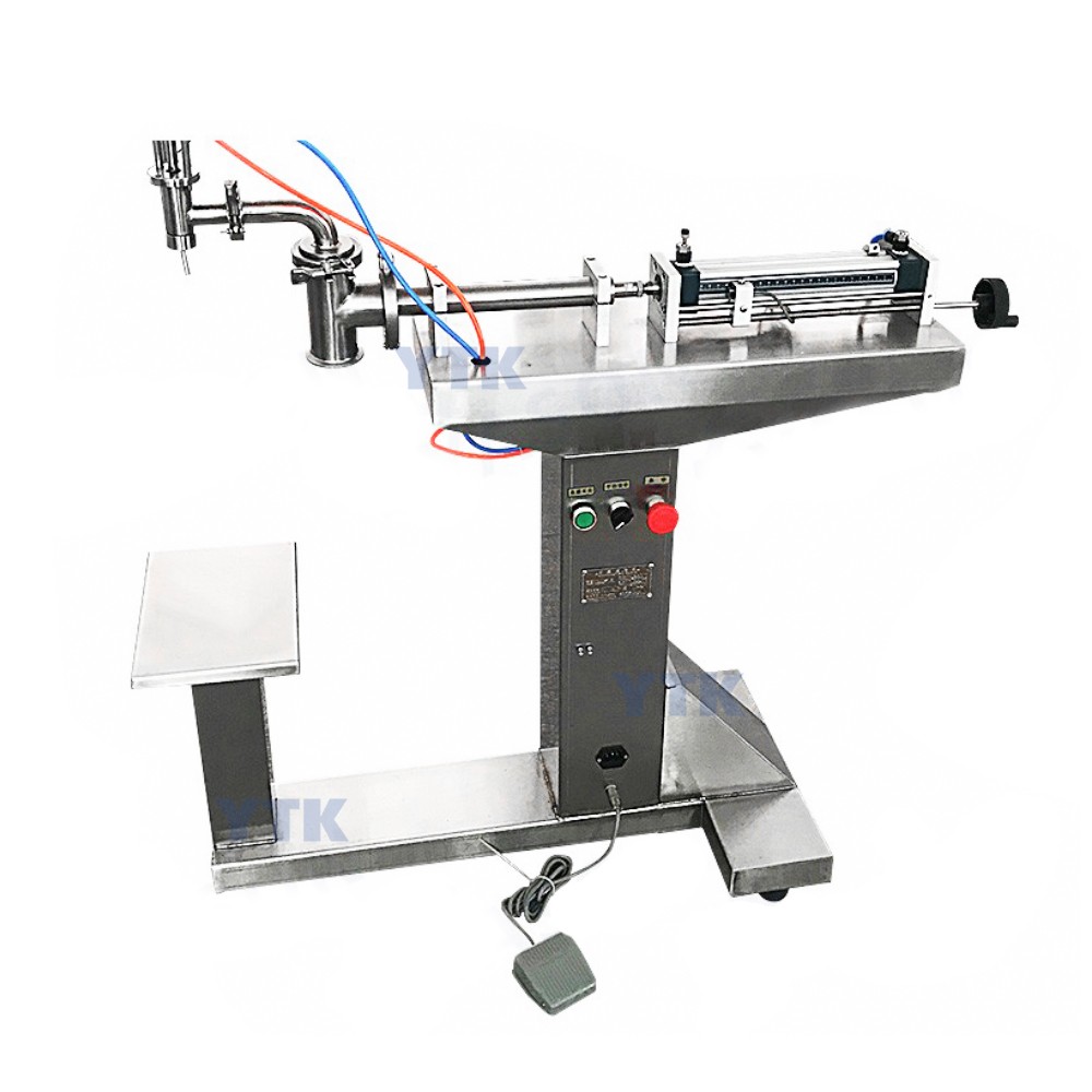 YTK-LYP1000 Semi-auto Floor Single Head Liquid Filling Machine For Small Business