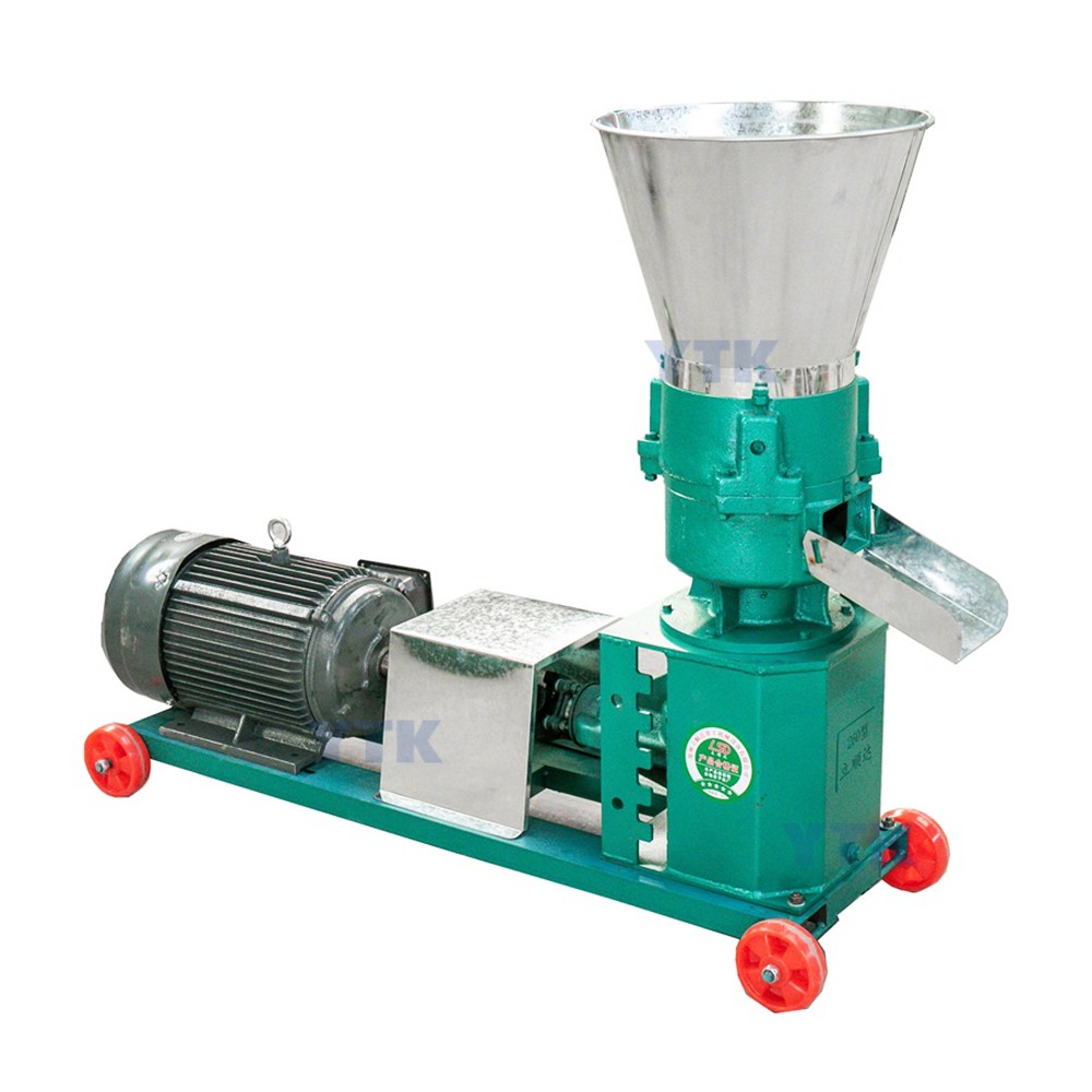 Small Sawdust Granulator Flat Mold Biomass Fuel Granulator For Animal Feed Pellet Machine