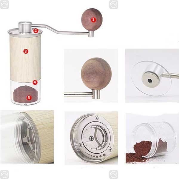 Small hand shake coffee grinder travel home portable hand-washing Italian hand grinder