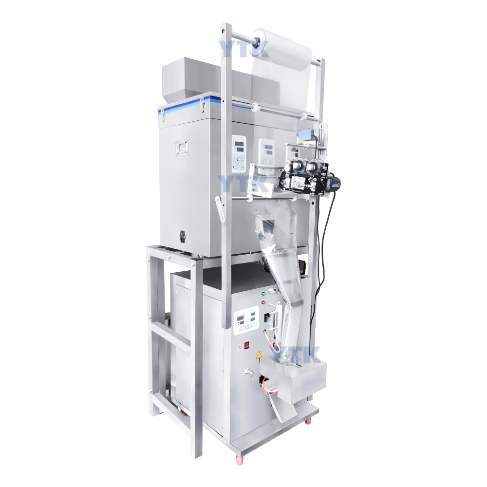 Three Head Automatic Large Food Pouch Packing Tea Bags Powder Pine Nut Cookies Multi-function Packaging Machine