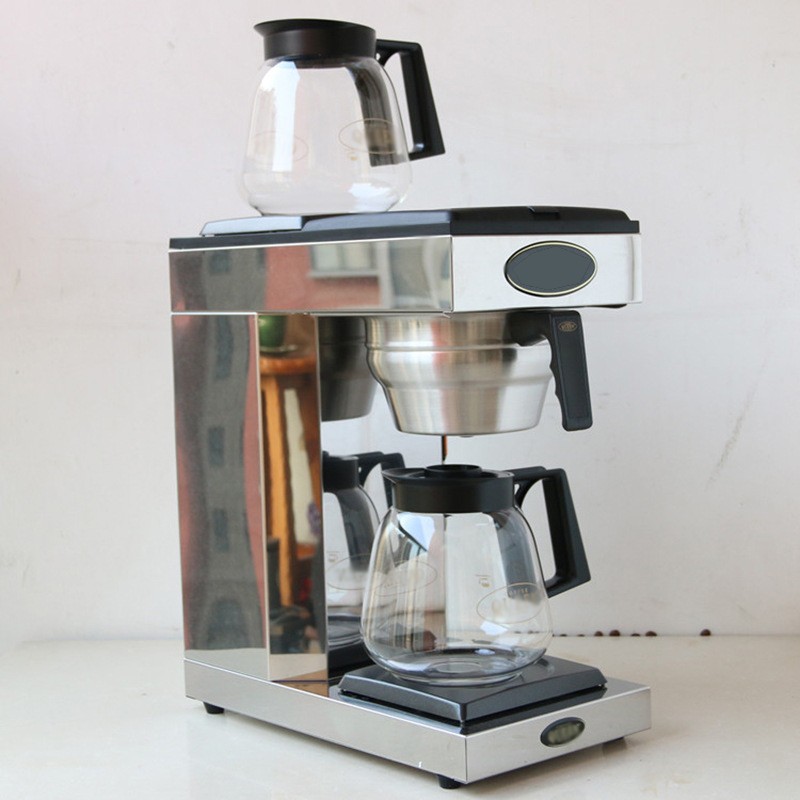 Wholesale double-head semi-automatic drip distillation coffee machine the new automat machine price professional stainless steel
