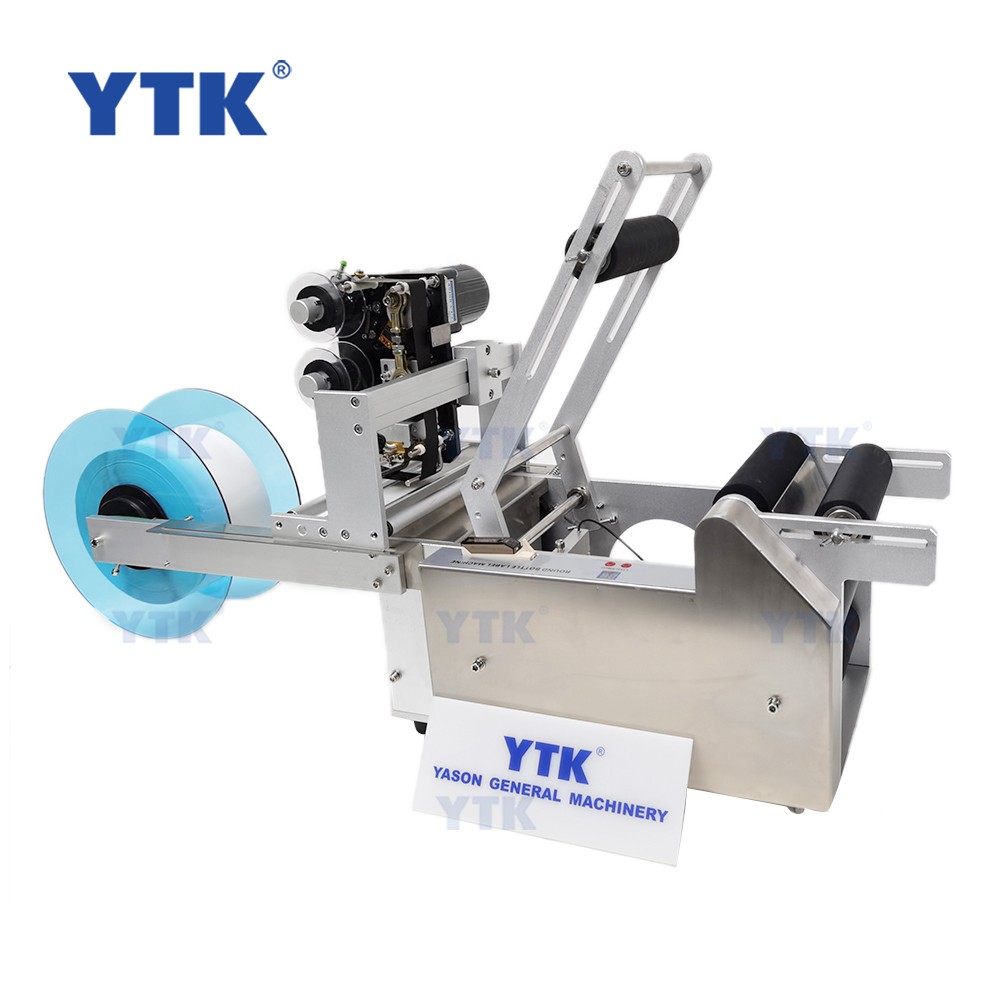 YTK-50D Manual Round Bottle Labeling Machine Labeler Witn Date Coding Date Code Printer