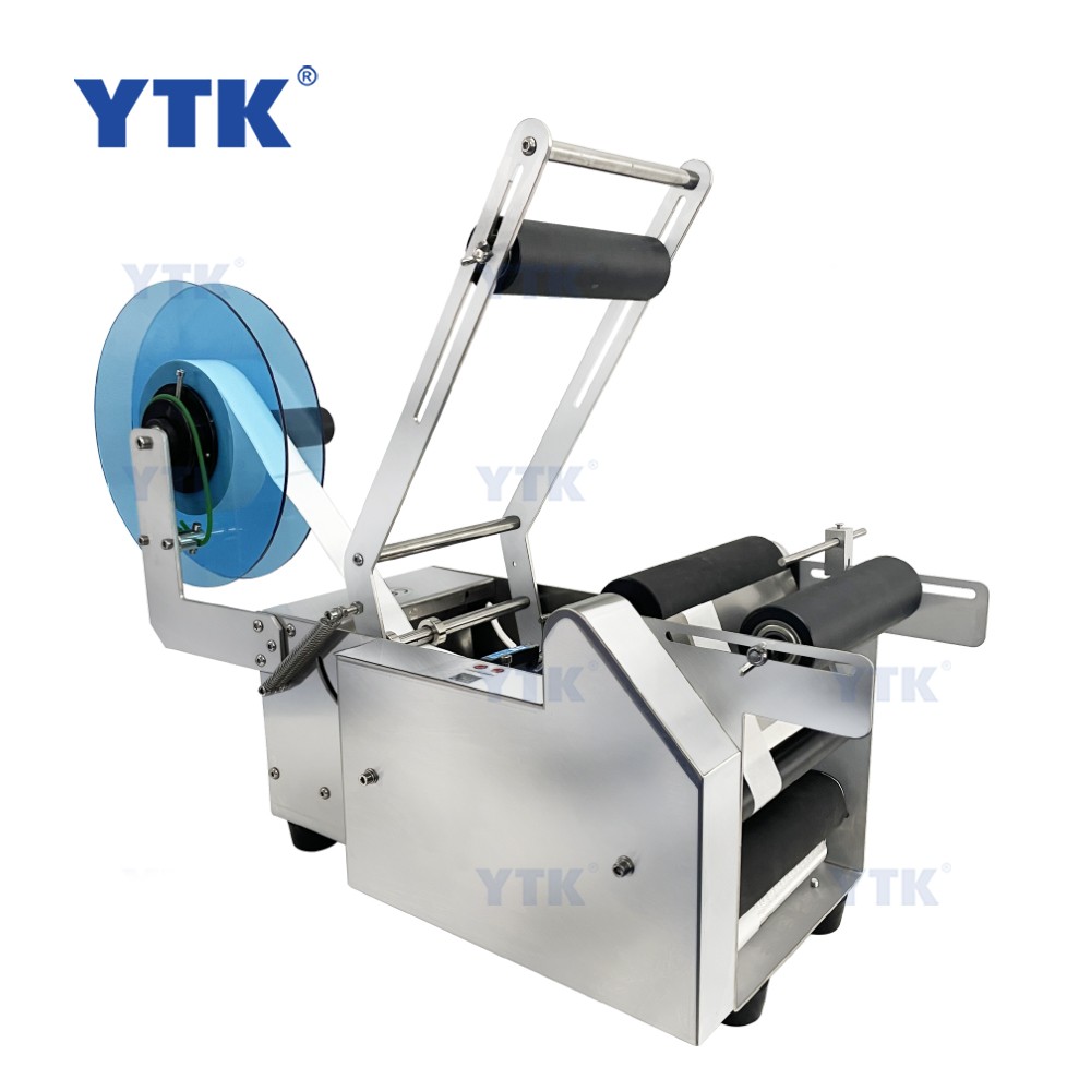 YTK-50(D) Semi-automatic Round Bottle Sticker Labeling Machine