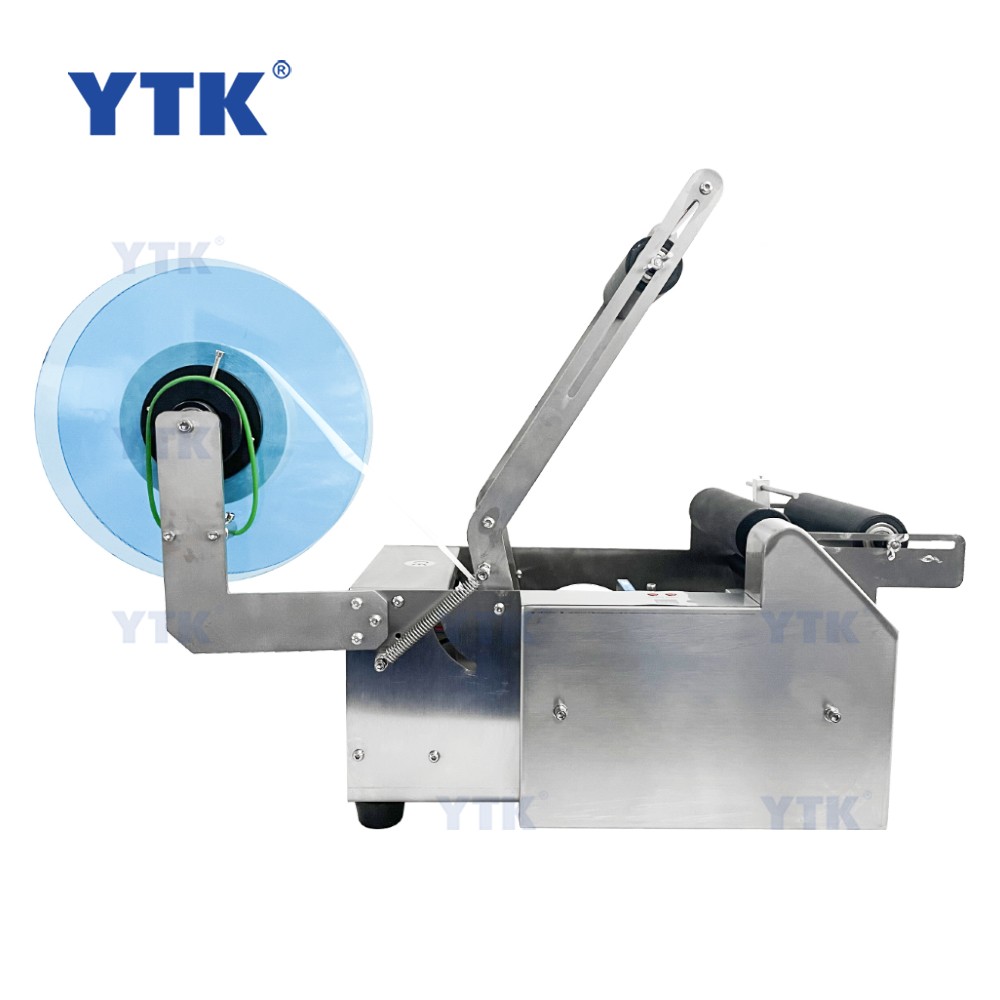 YTK-50S Hand Operated Round Bottle Label Applicator Semi-auto Sanitizer Hand Wash Gel Labeling Machine