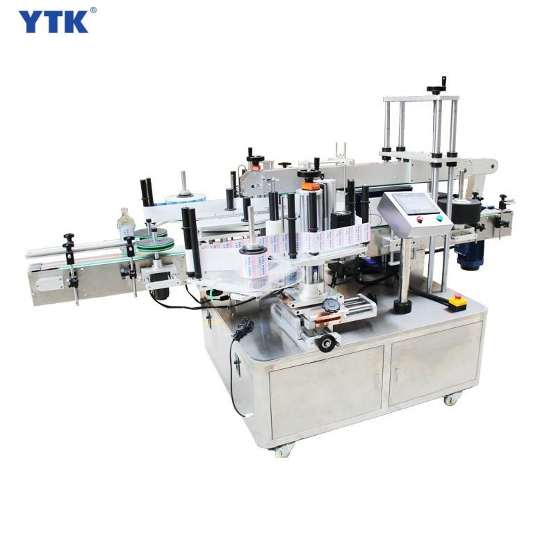 YTK-600 Automatic Double Sides Label Sticker Labeling Machine For Plastic Bottles Jars