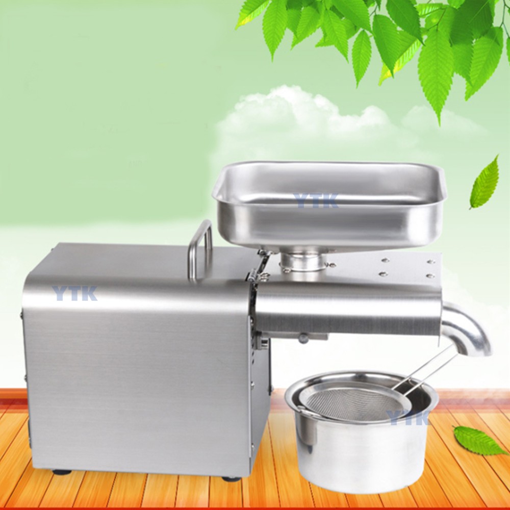 YTK-X1 Stainless Steel Oil Extraction Machine Small Coconut Oil Mill Machinery/Press Olive Oil Machine with 3-6kg/H Output